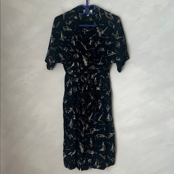 Anthropologie Moulinette Souers Many Folds Shirtdress 100% silk Origami size 2 - Picture 2 of 13